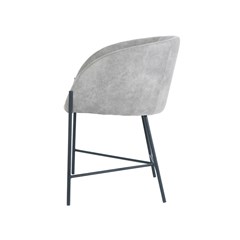 Dining Chair - Light Grey Microfiber