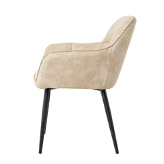 Dinning Chair Light Brown Microfiber