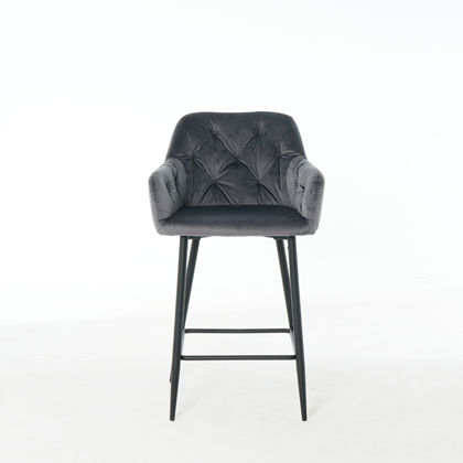 Dark Grey Barstool with Arms