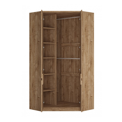 Corner Wardrobe 2Doors – Golden Ribbeck Oak