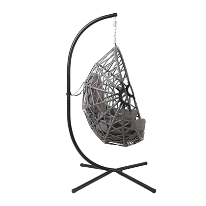 Dark Grey Hanging Chair with Frame