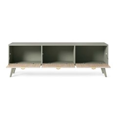 TV Unit 3 Doors - Herringbone Scandi & Eucalyptus