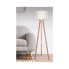 Piko Floor Lamp – Natural Bamboo / Cream