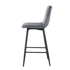 Bar Stool Dark Grey With Black Tube