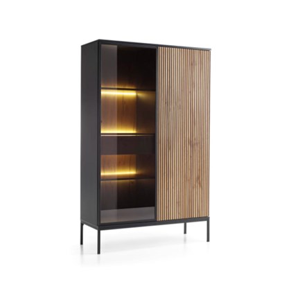Showcase Cabinet – Wotan Oak & Black