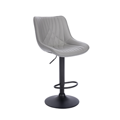 Grey Barstool – Matt Black Base