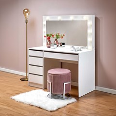 Vanity Table XL White 120x55x140 cm