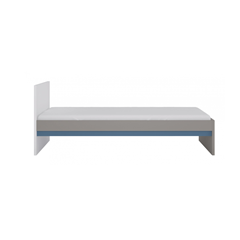 Bed 90x200 – Platinum Grey & Muted Blue