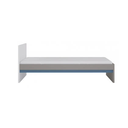 Bed 90x200 – Platinum Grey & Muted Blue