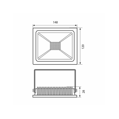 LED Floodlight 30W 4000K White