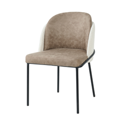 Dining Chair Brown and White