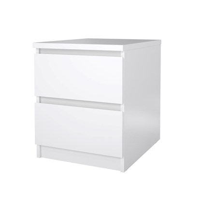 White Naia Nightstand 2 drawers