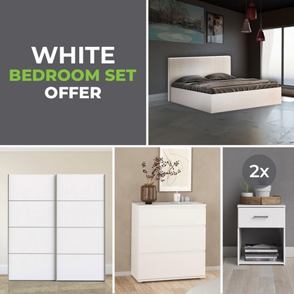 Bedroom Set With Bed - White