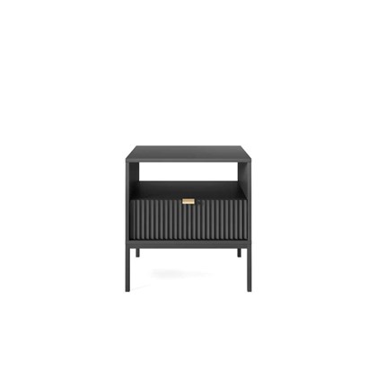 Bedside Table 1 Drawer - Black