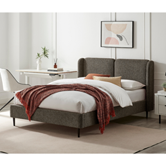 Upholstery Bed 140x190cm - Brown