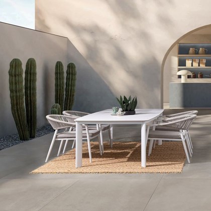 Outdoor Table - Beige & Light Grey