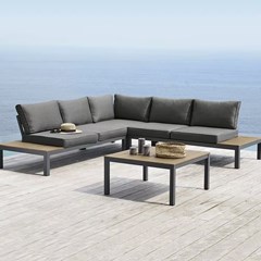 Right Corner Sofa Set of 3 - Grey