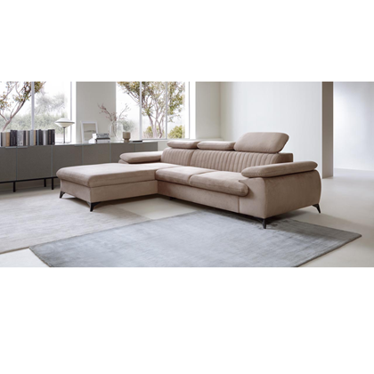 Corner Sofa Bed with Chaise Left 280cm – Beige