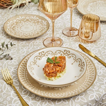 Table Cloth 150x350 cm Polyester Beige