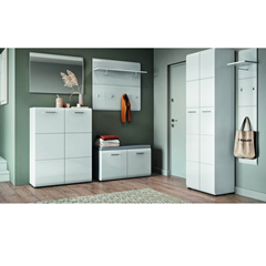 Panel Shelve High – White Alpine & PVC White
