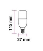 9W E14 T37 Plastic Bulbs 2700K