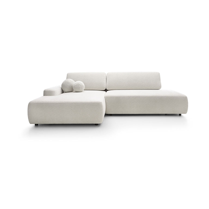 Corner Sofa Bed with Chaise Left 276cm – White