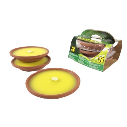 Candle Set Of 3 Terracotta Lemongrass