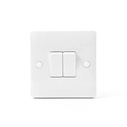 2 Gang 2 Way Switch Eco White