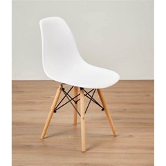 Dining Chair White Pp Beech Wood Legs