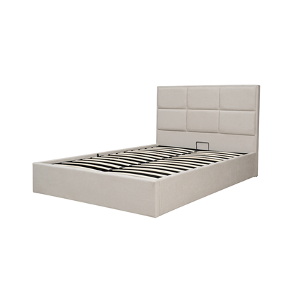 Upholstered Bed with Gas Lift 140X200-Cream