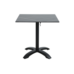 Foldable Table 70x70 - Grey and Black