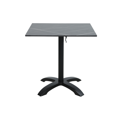 Foldable Table 70x70 - Grey and Black