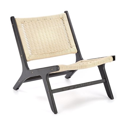 Lounge Chair - Black & Beige