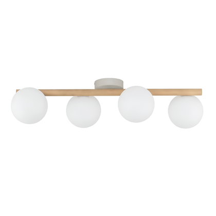 Ceiling Lamp 4L White Wooden