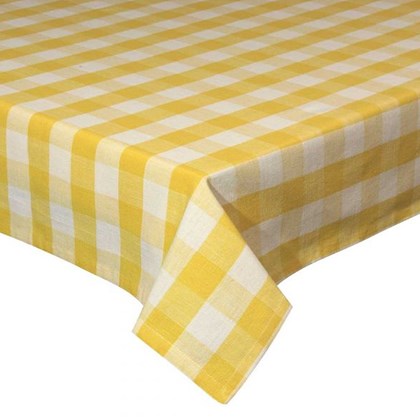 Table Cloth 140x180 Country Cotton Yellow