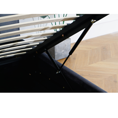 Bed Frame Upholstered 160x200 cm Dark Grey