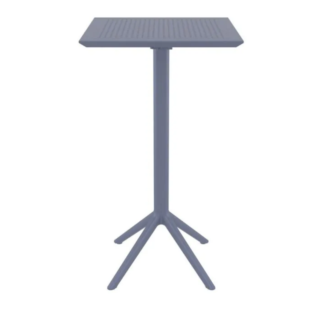 Table Folding Bar High  60x60cm Dark Grey