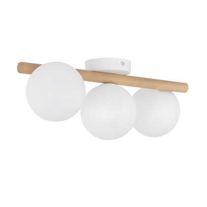 Ceiling Lamp 3L White Wooden