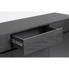 Sideboard Widald Black 3 doors-3 drawers