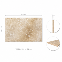 Travertine Cross-Cut 1.2 cm Brushed & Filled – 61x40.6cm