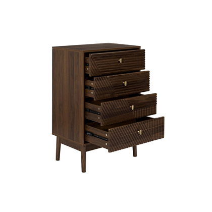 Sideboard 4 Shelves – Marron Wood