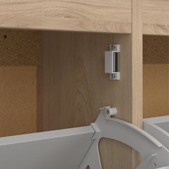 Madrid Shoe Cabinet 4 Flap Doors Oak