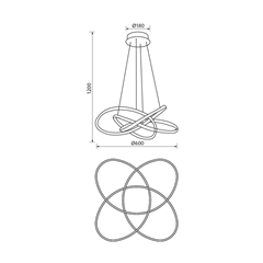 LED 60W Gold CCT LED Suspension