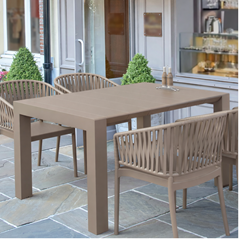 Extendible Table Taupe 140/220x100