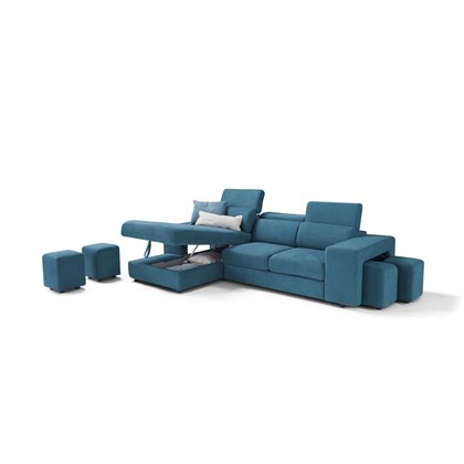 Sofa Bed 2-Seater With Chaise Lounge Left-R25