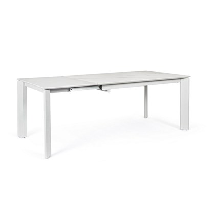 Briva White Light Grey Extendable Table 140-200x90cm
