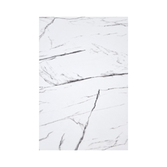 Denver Table – White Marble & White Legs