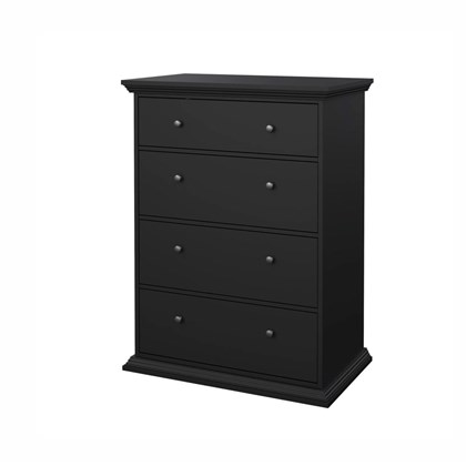 North Chest 4 drawers Black