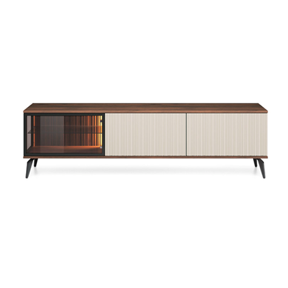 TV Cabinet - Cashmere and Warmia Walnut