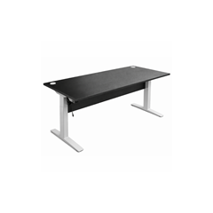 Desk with Black Panel and Adjustable Height